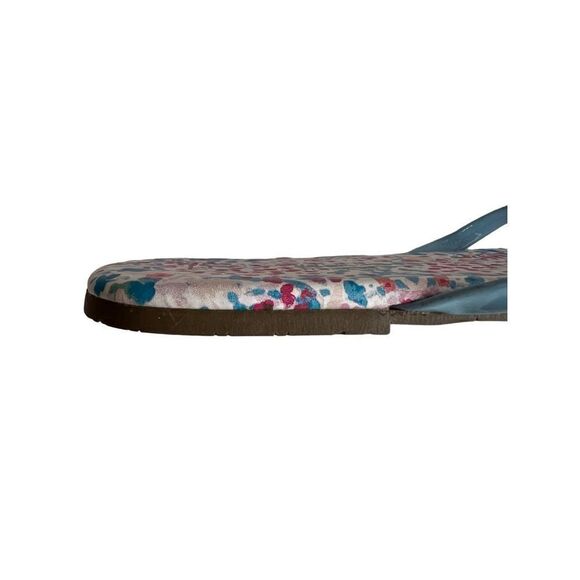 LC Lauren Conrad Honey 2 Ditsy Floral Sz 10 Flip Flop Sandals NWT Blue Pink NWT - Picture 7 of 10